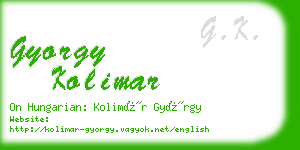 gyorgy kolimar business card